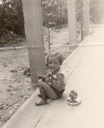 Dominique as a toddler