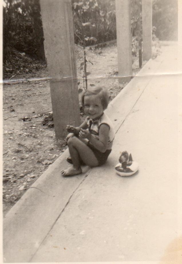 Dominique as a toddler